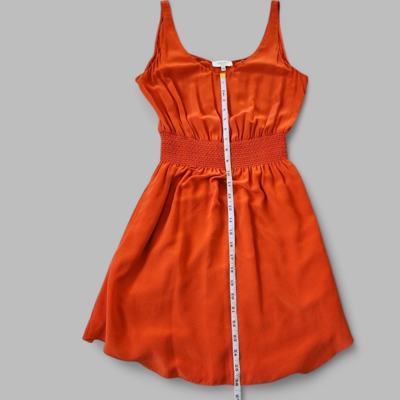 ARITZIA Babaton Orange 100 % Silk Tank Top Sleeveless Dress Size S Coquette - Picture 12 of 15